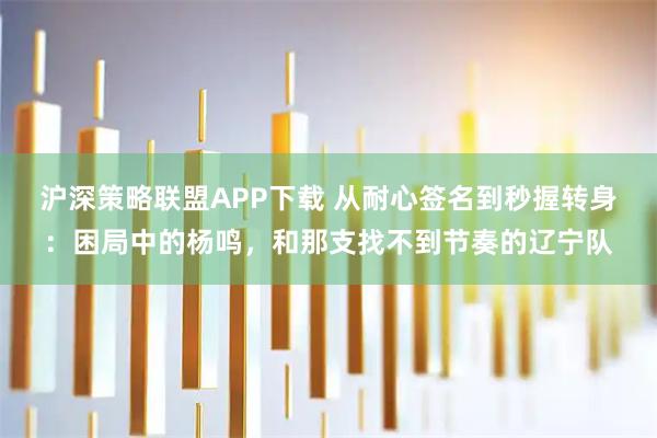 沪深策略联盟APP下载 从耐心签名到秒握转身：困局中的杨鸣，和那支找不到节奏的辽宁队
